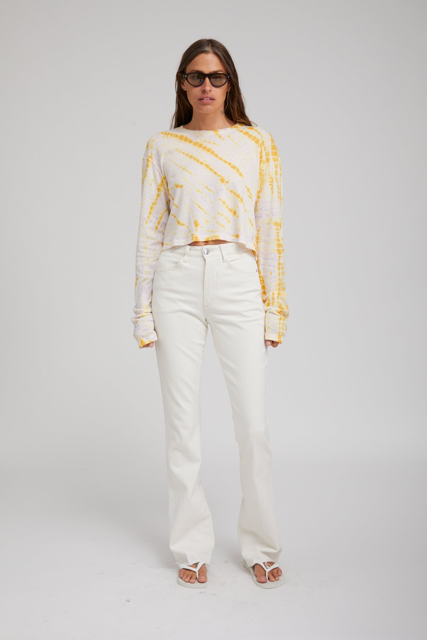 LONG SLEEVE TEE MARIGOLD MARBLE - 1