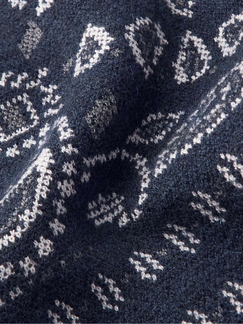 Wide-Leg Bandana-Jacquard Virgin Wool-Blend Sweatpants 3