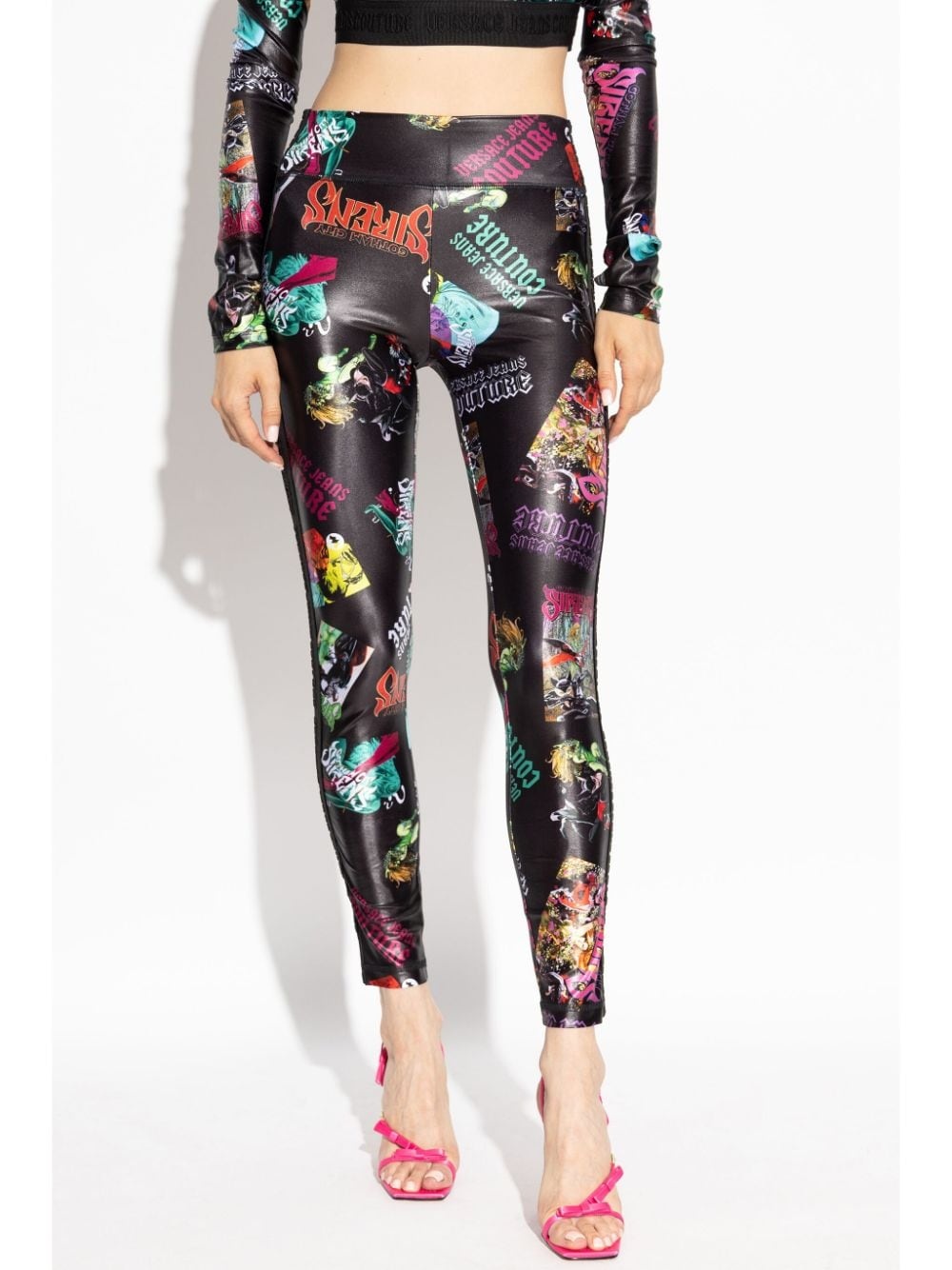 abstract pattern leggings - 3