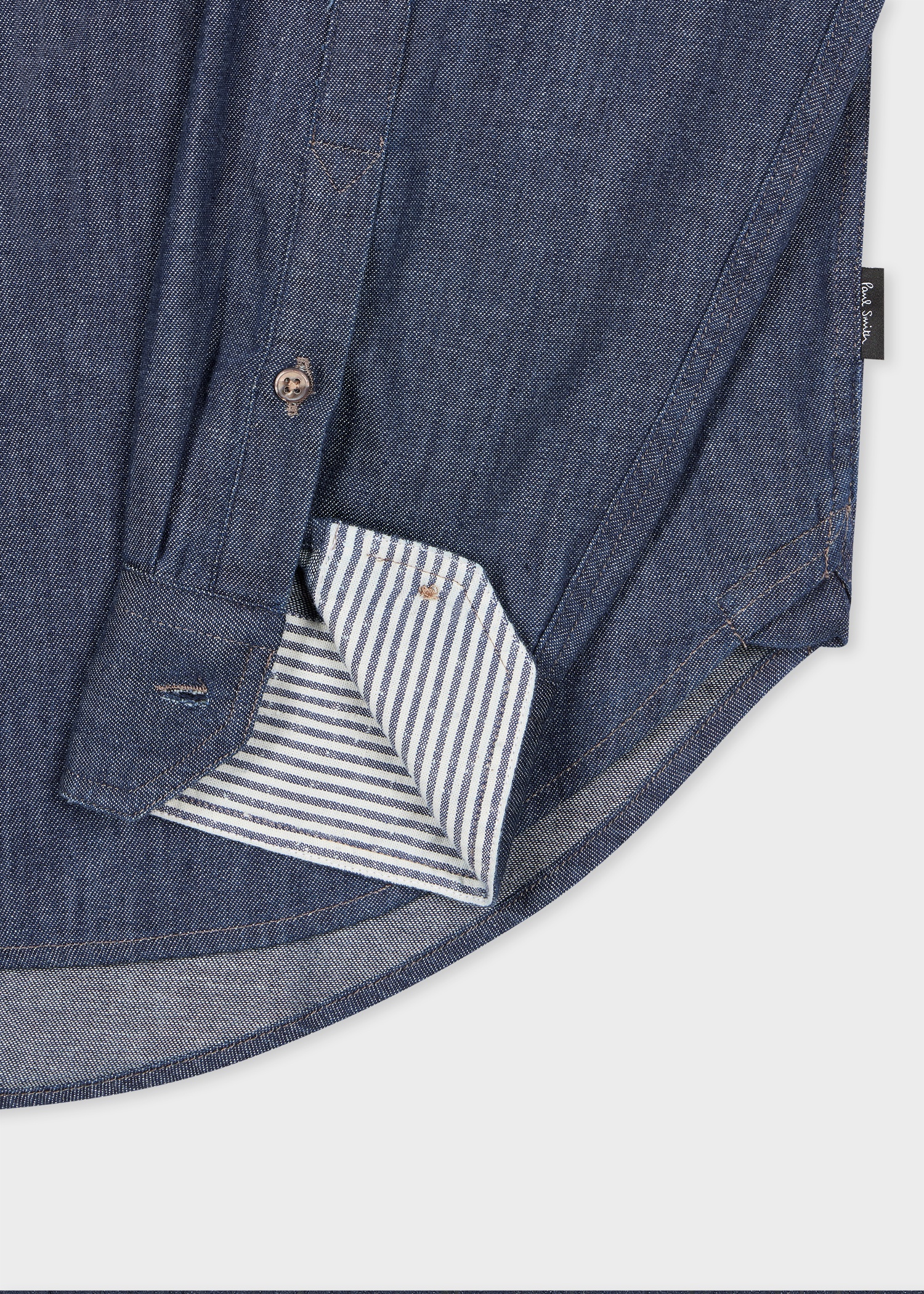 Indigo Rinse Denim Patch-Pocket Shirt - 2