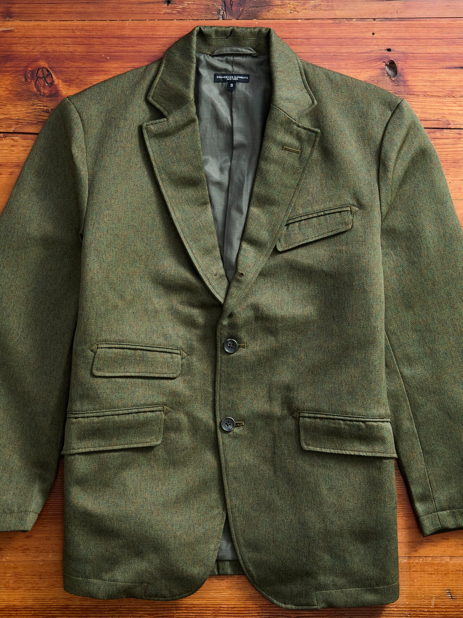 Melange Twill Andover Jacket in Olive - 1