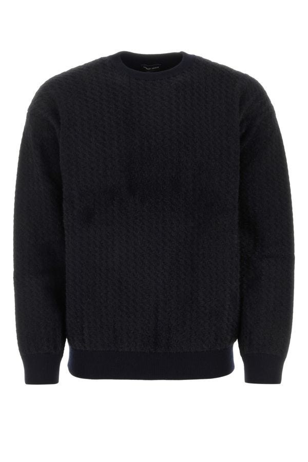 Giorgio Armani Man Black Wool Blend Sweater - 1