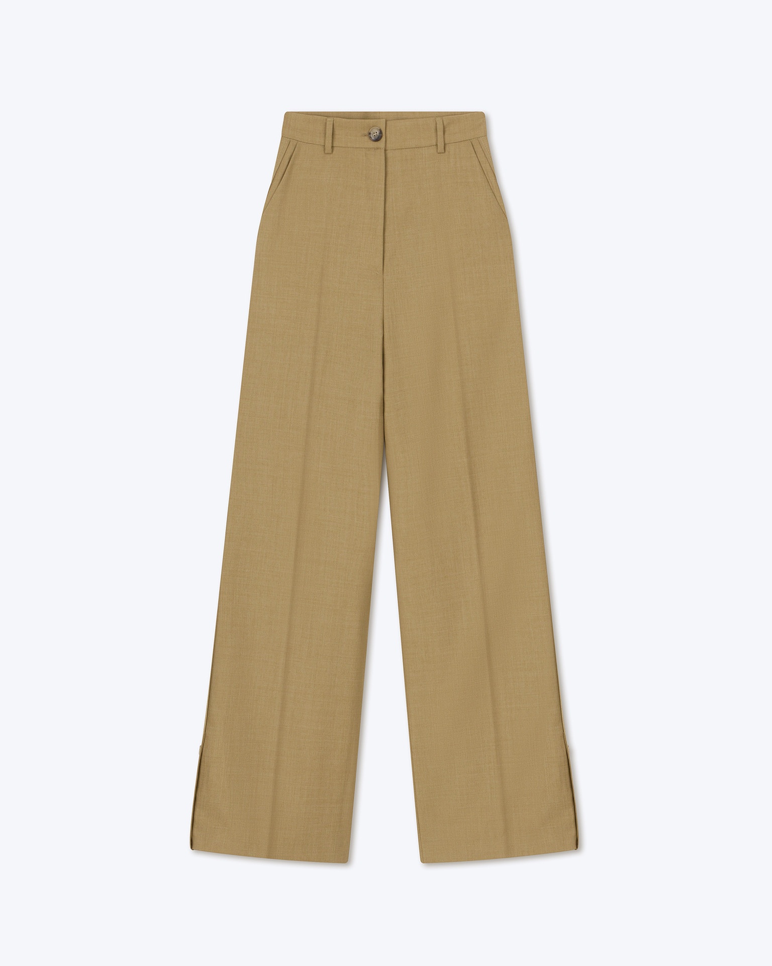 BIDA - Wool-blend pants - Taupe - 1