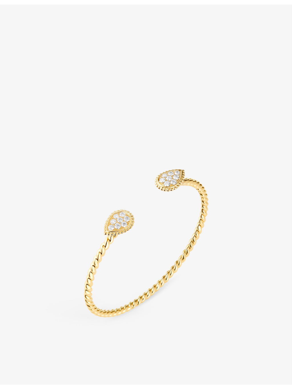 Serpent Bohème Diamants S 18ct yellow-gold and 0.64ct round diamond bangle - 3
