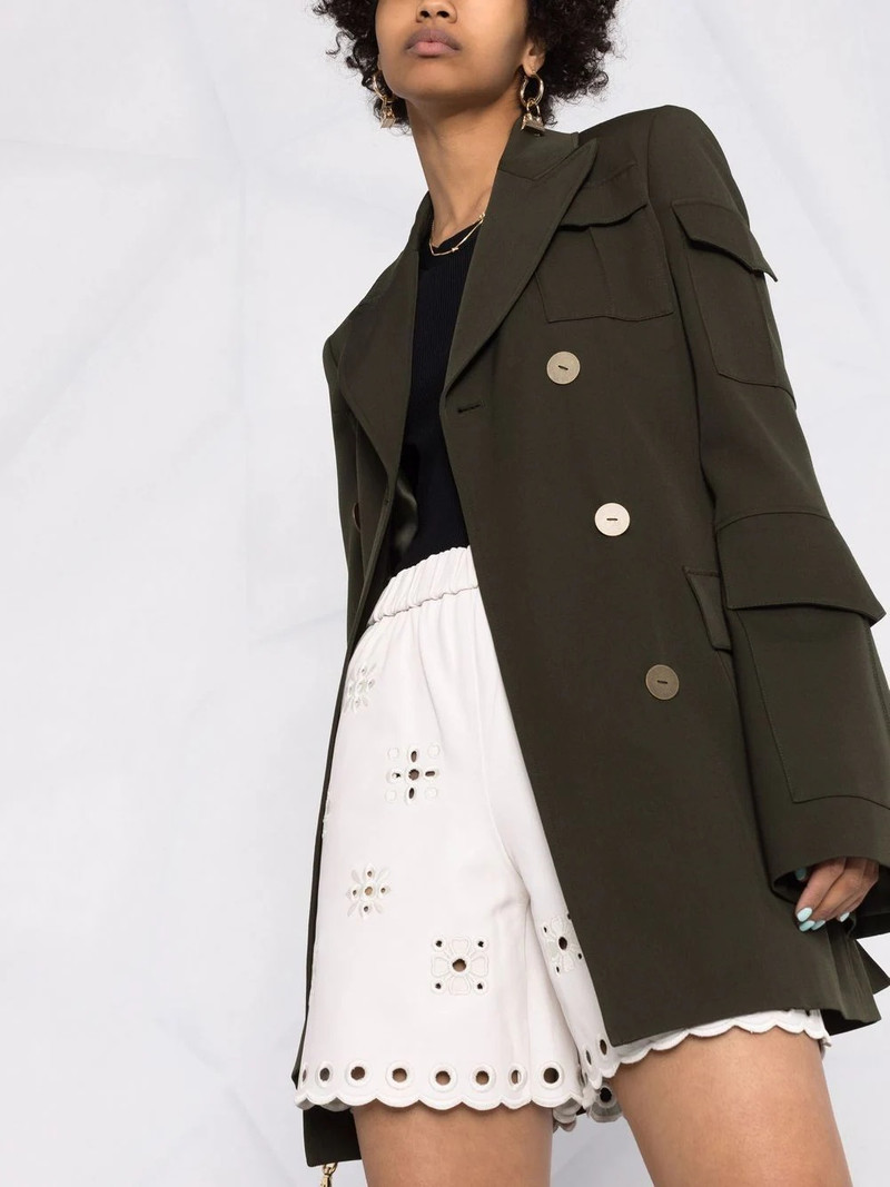 broderie lambskin shorts 5