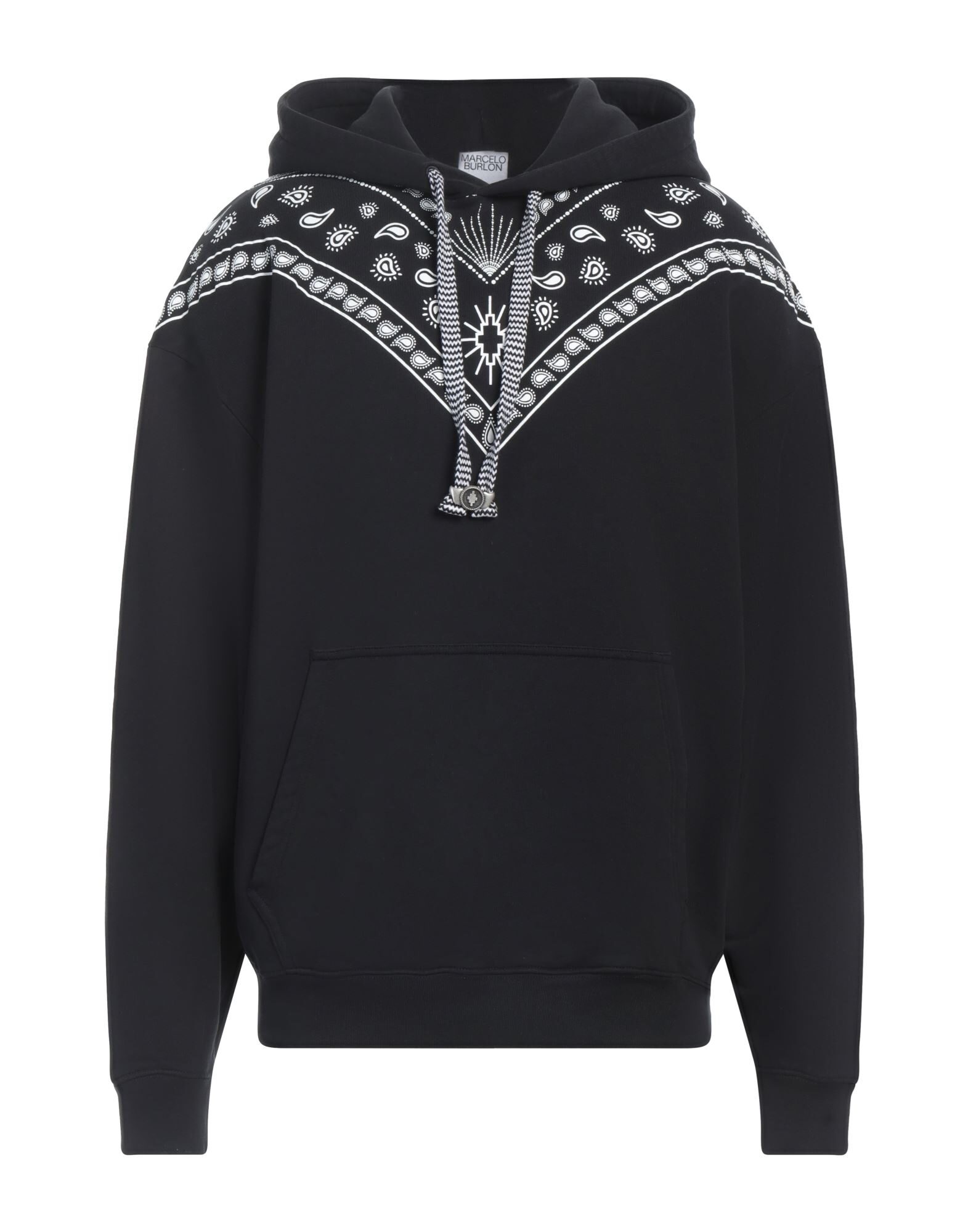 Black Men's Hooded Sweatshirt - 1