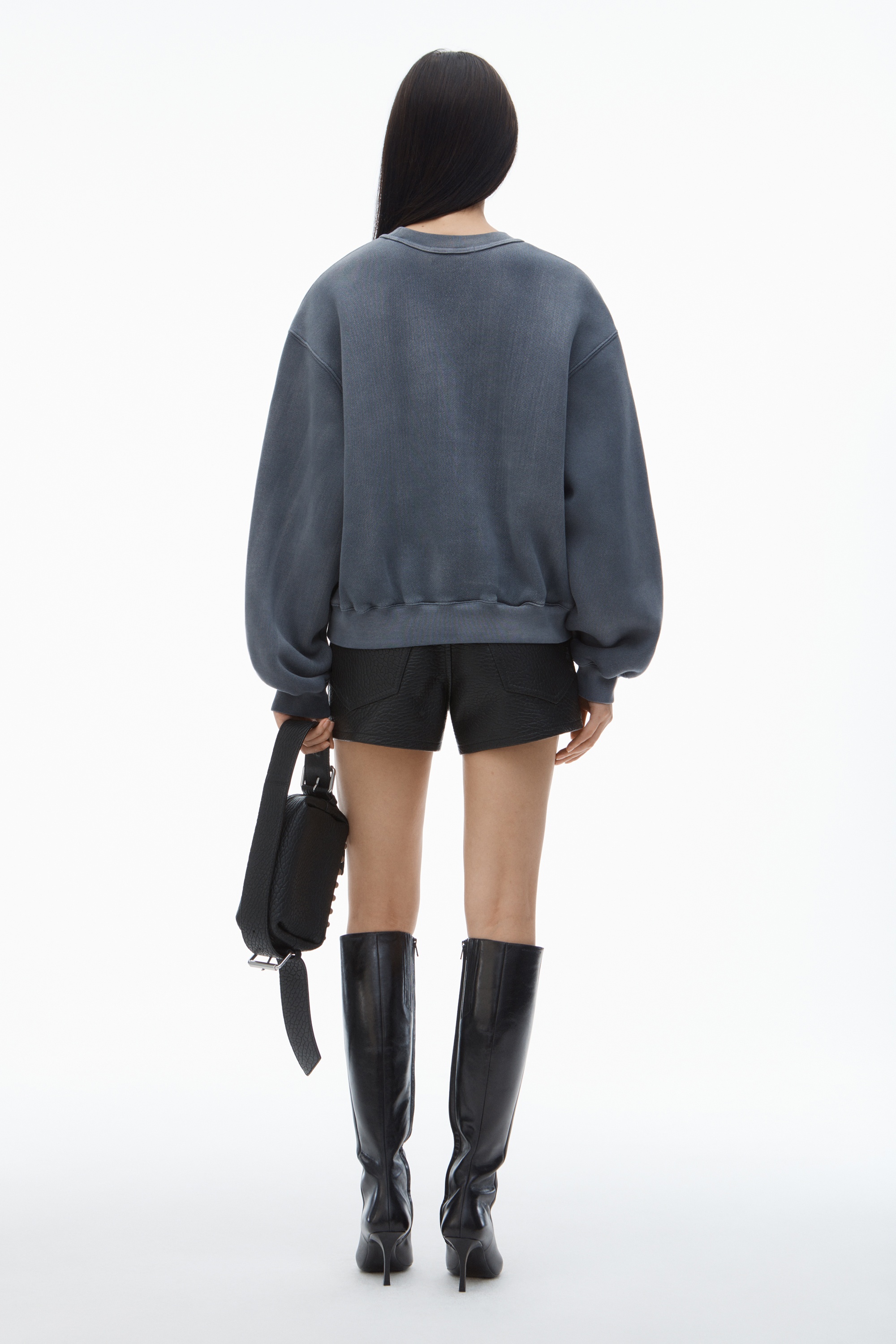 puff logo sweatshirt in structured terry - 4