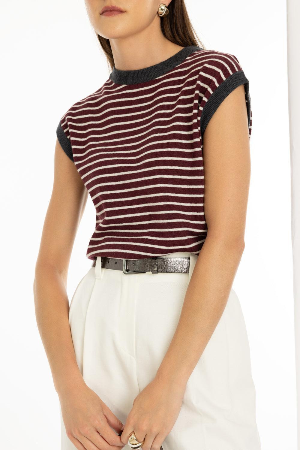Striped Knit Tank - 3