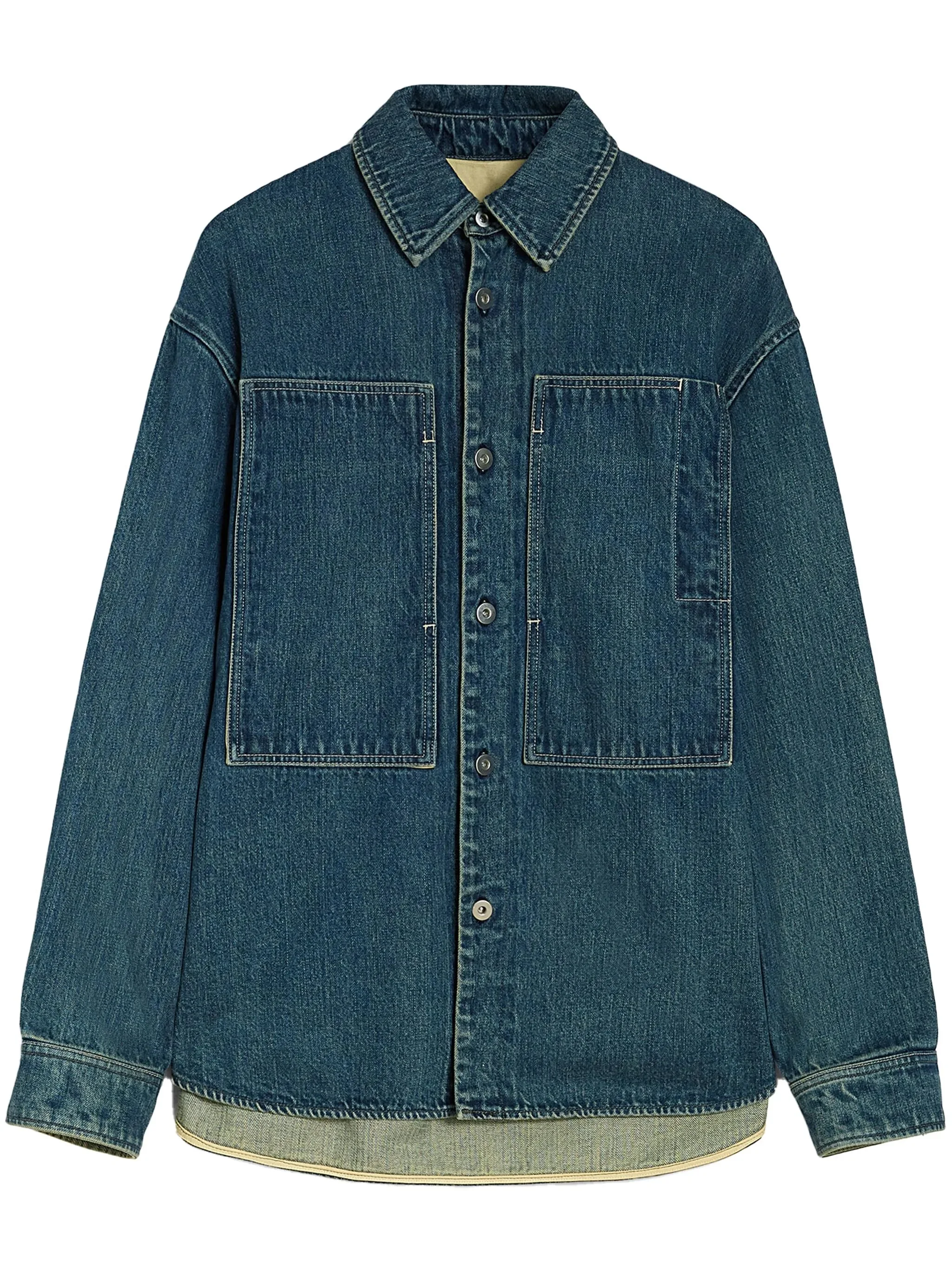 long-sleeve denim shirt - 1
