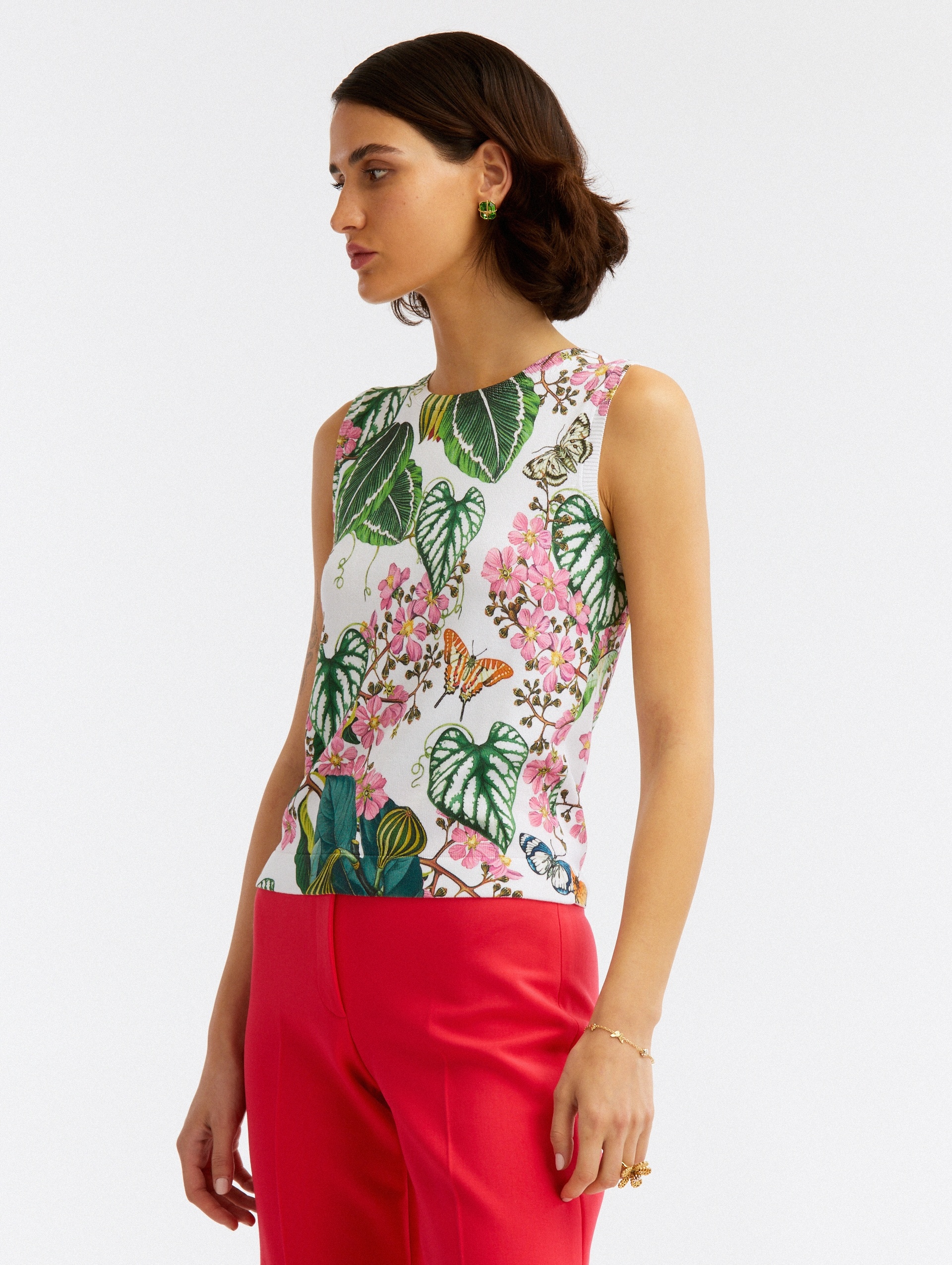MIXED BOTANICAL PRINTED TANK - 2