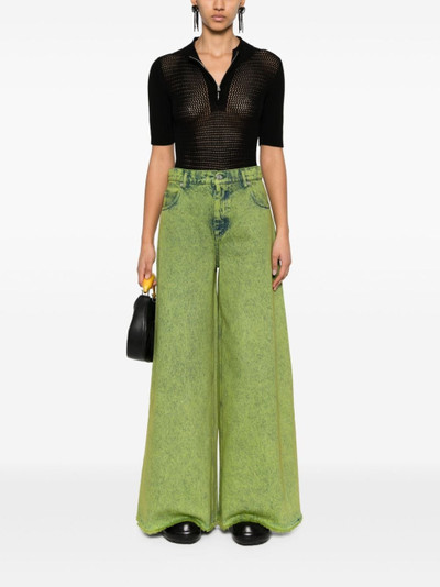 Marni garment-dyed wide-leg jeans outlook