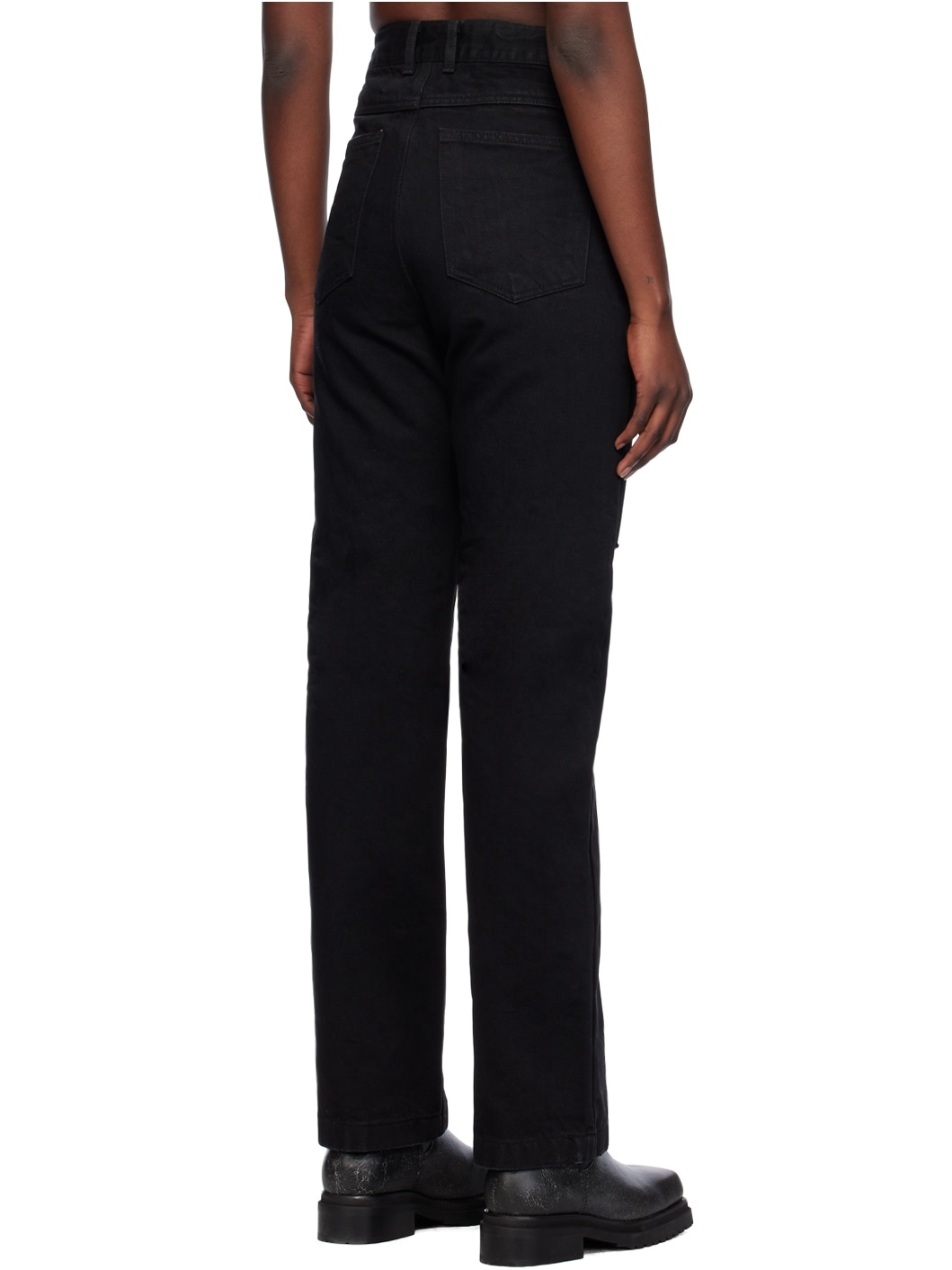 Black Distressed Jeans - 3
