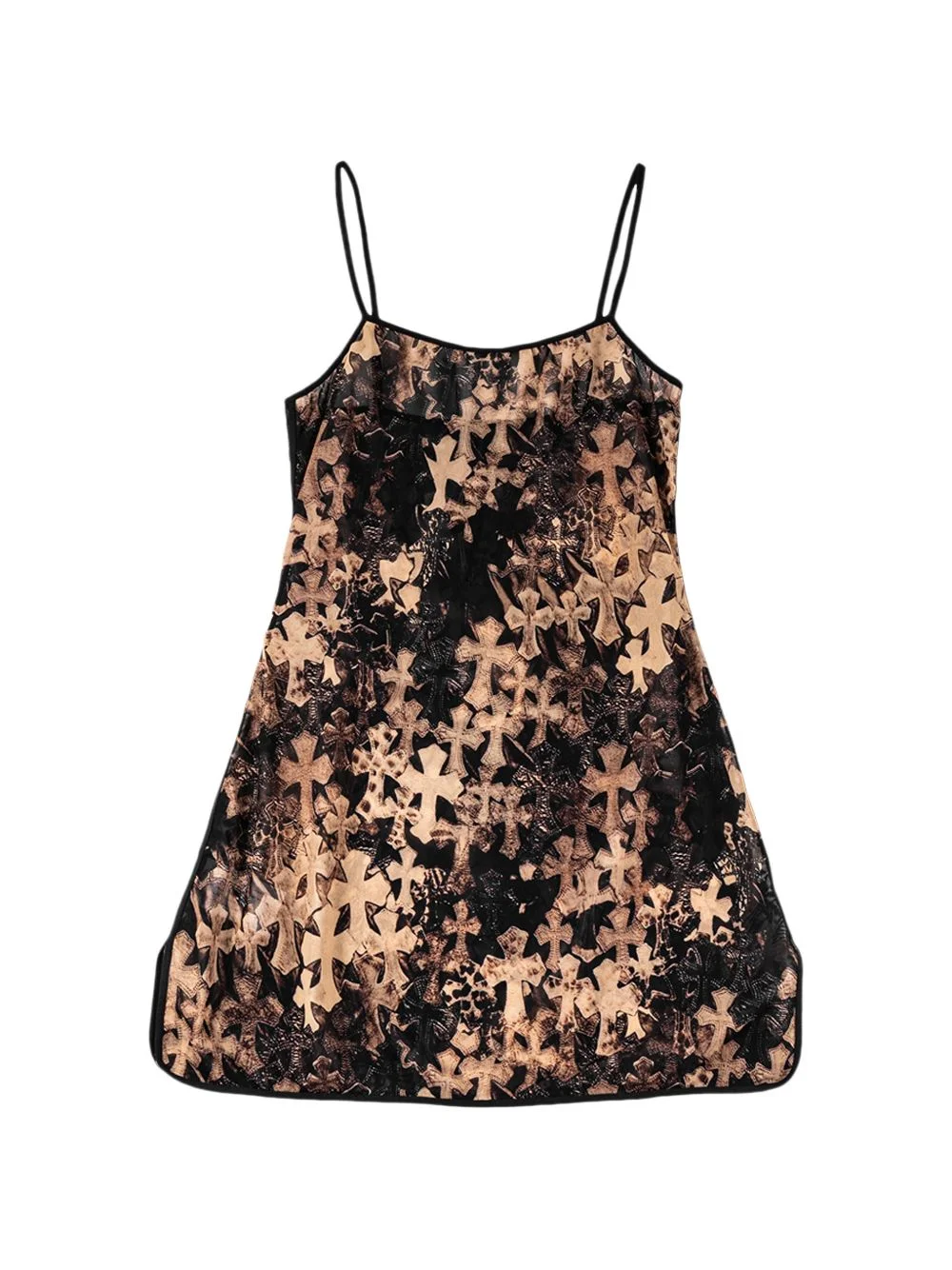cross-print mini dress - 1