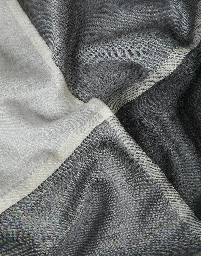 Cashmere and silk color block scarf 3