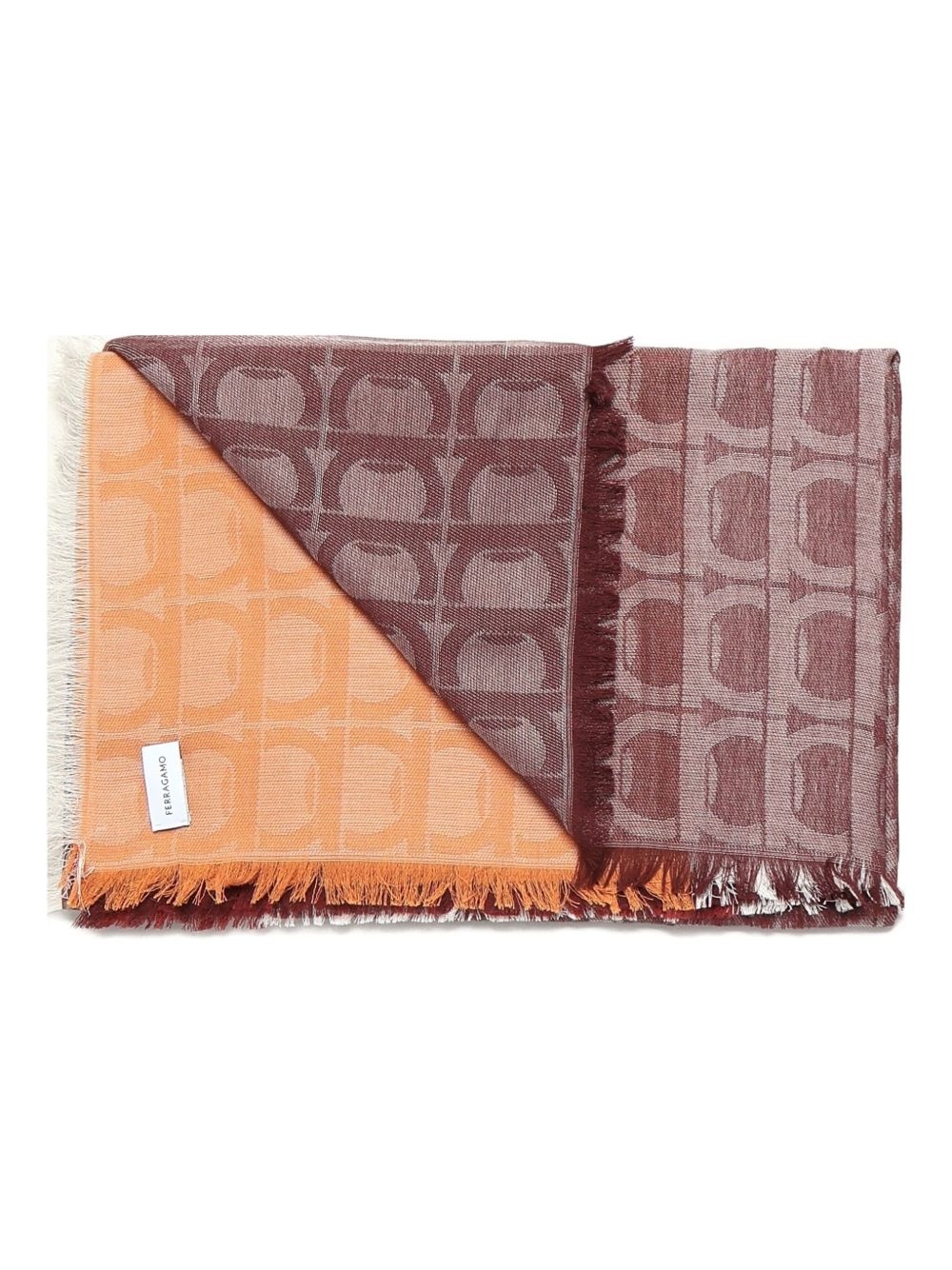 Gancini-pattern cotton scarf - 2