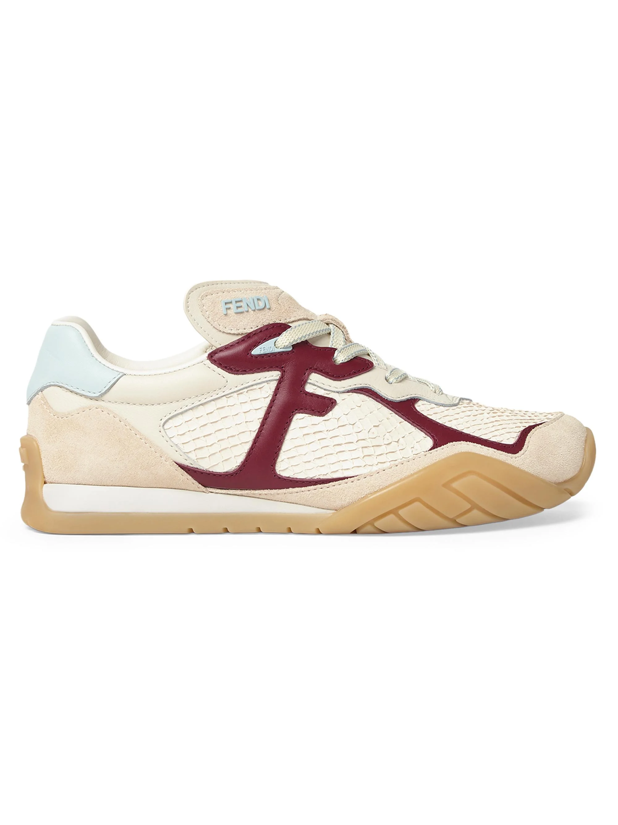 Women's Wave Pulse Logo Salmon Leather Sneakers - Icewarm Bianco - 1