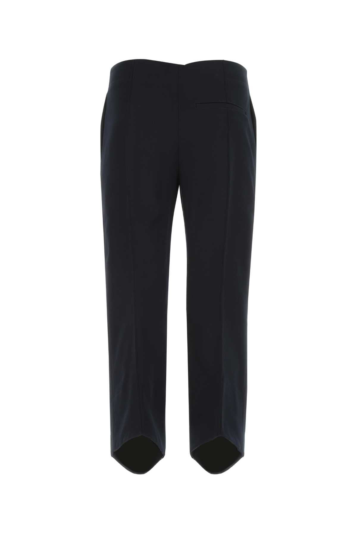 Bottega Veneta Women Midnight Blue Cotton Cropped Cut Pant - 2