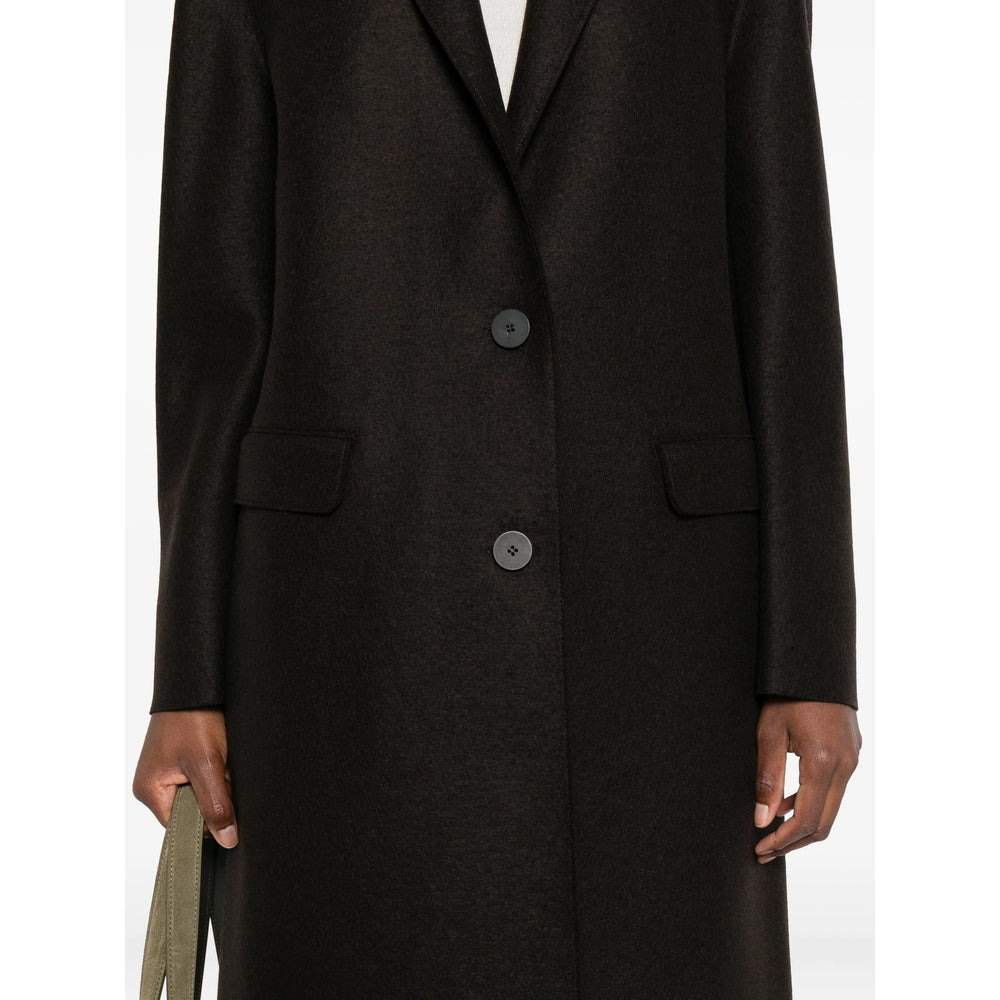Harris Wharf London Brown Coats - Single Breasted Coats Women - 3