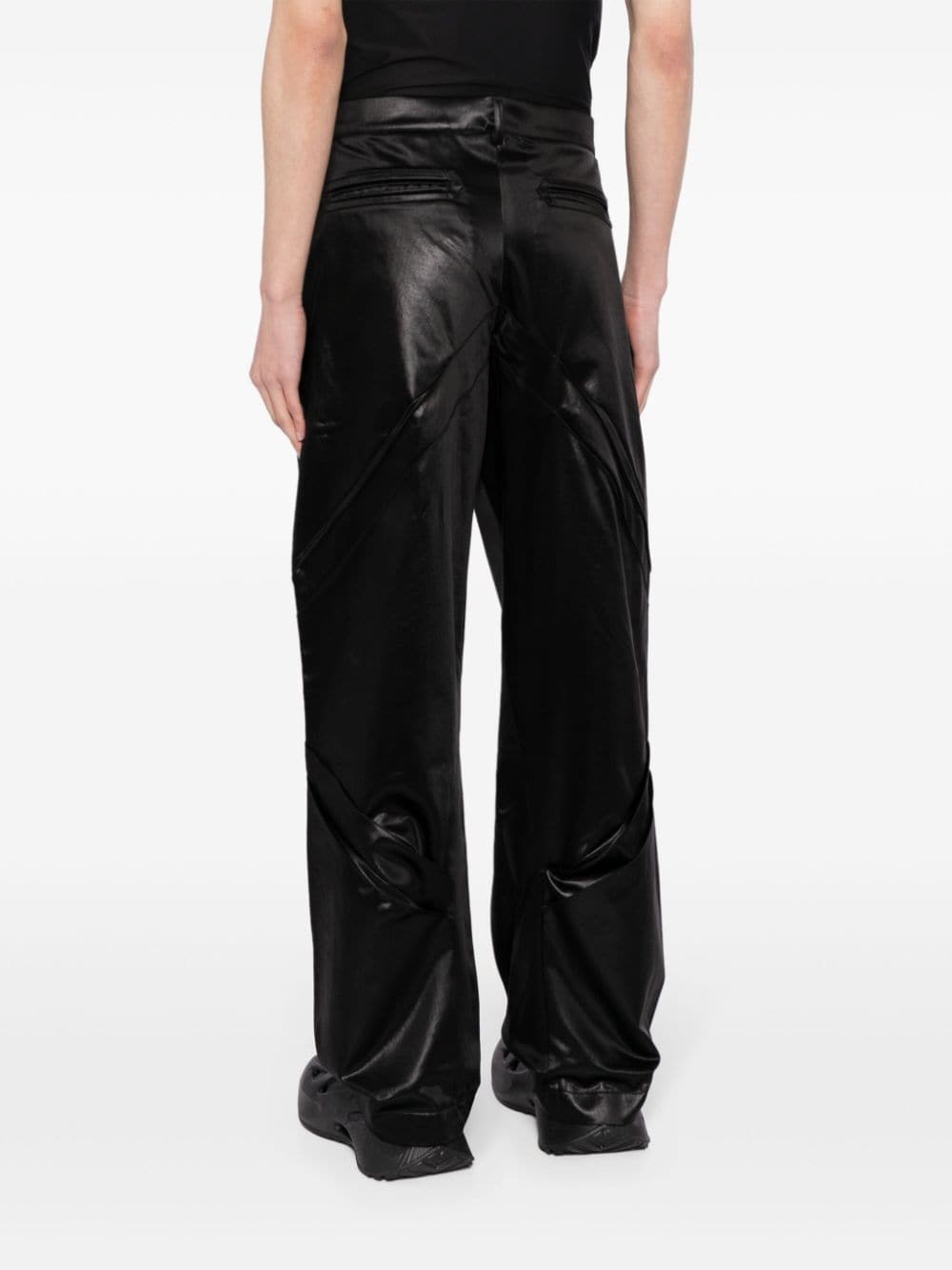 Melsas Darted loose-fit satin trousers - 4