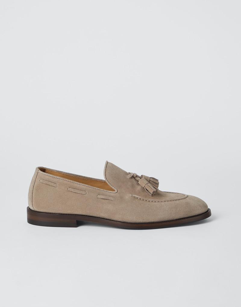 Suede loafers with tassels 5