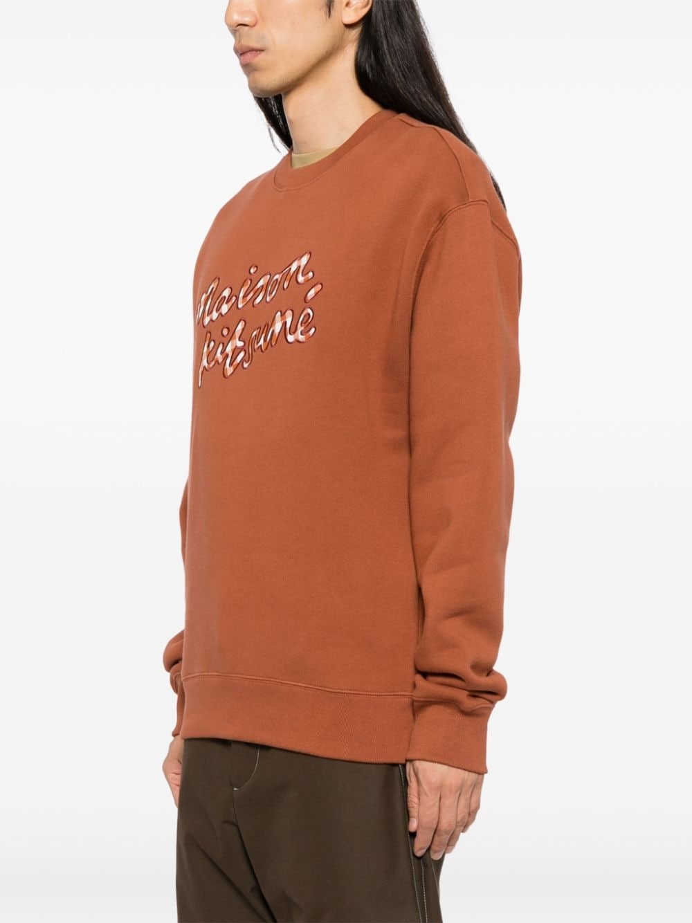 Handwriting Gingham sweatshirt - 3