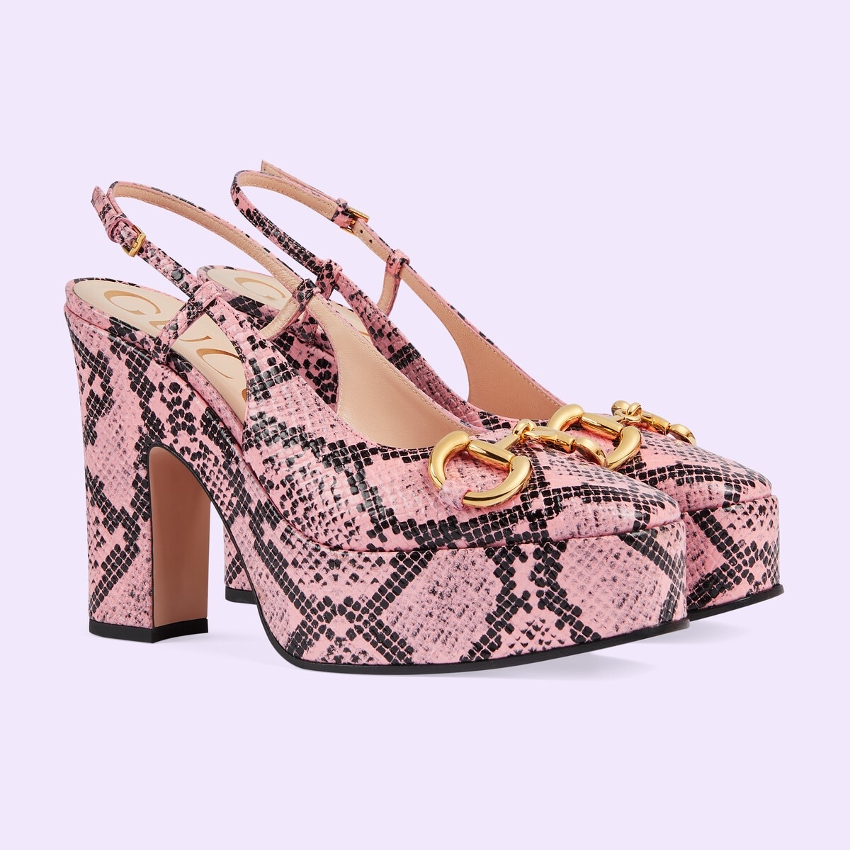 Women's python print high heel pump - 2