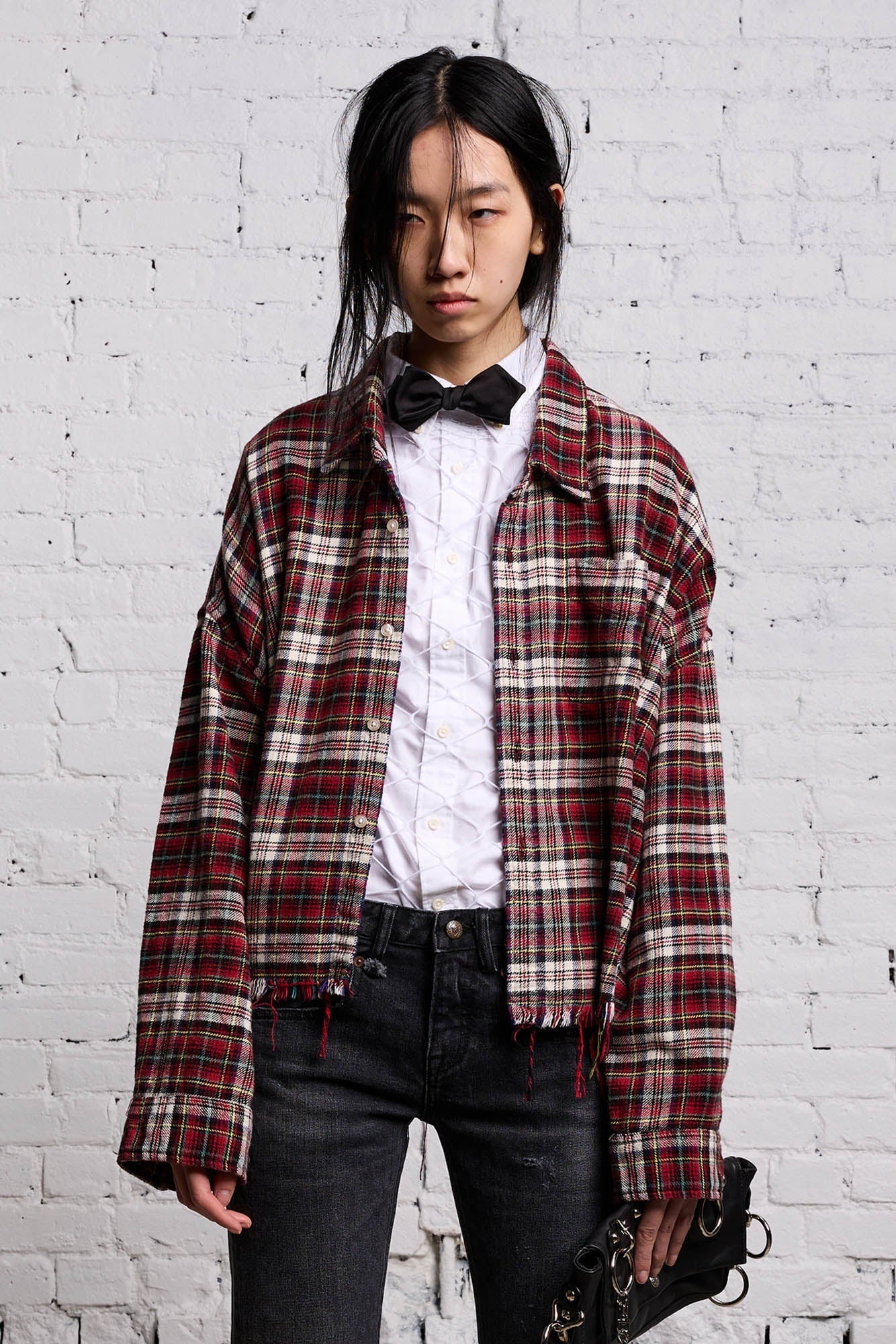 CROPPED DROP NECK - RED AND ECRU - 2