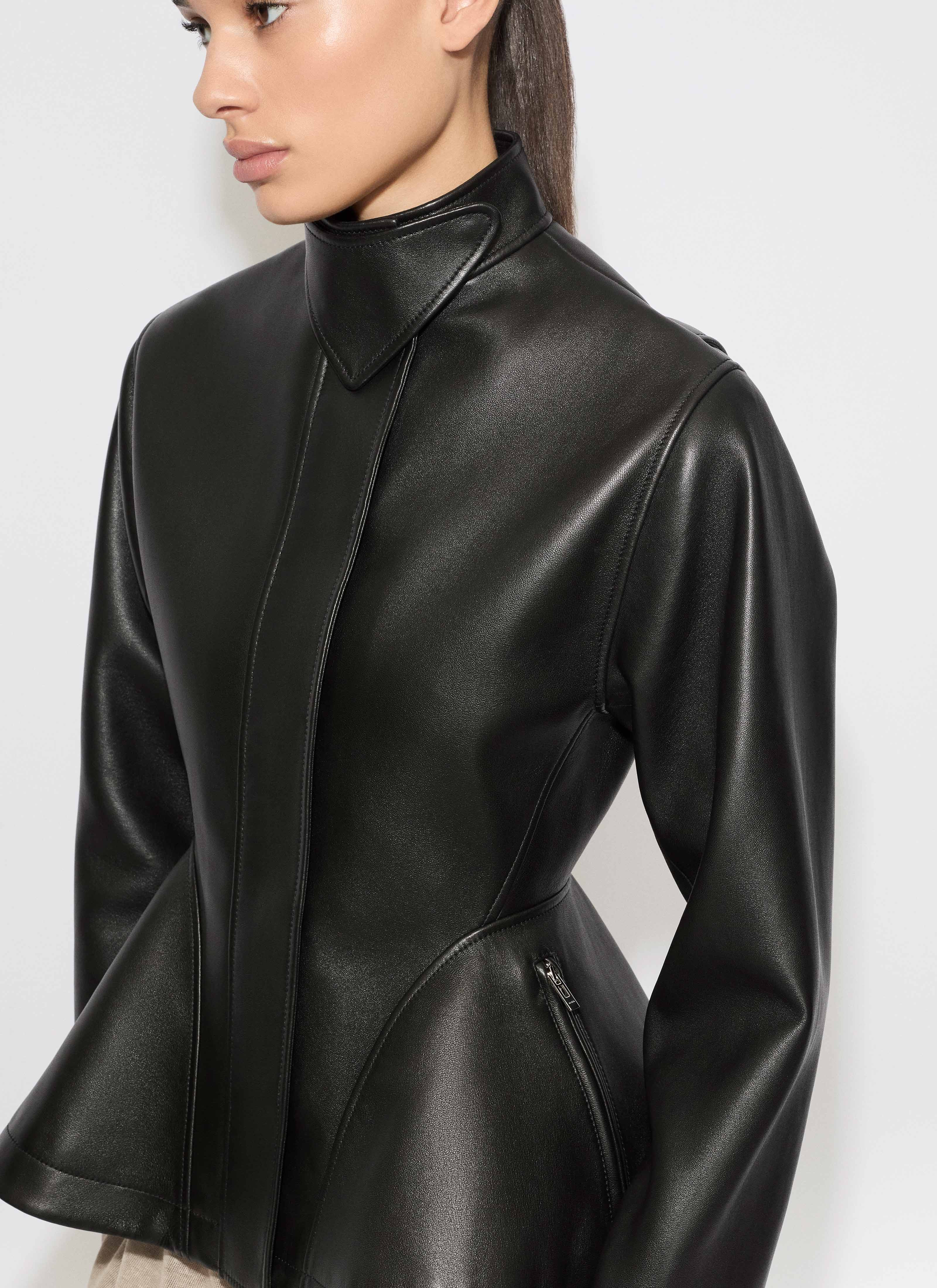 PEPLUM LEATHER JACKET - 6