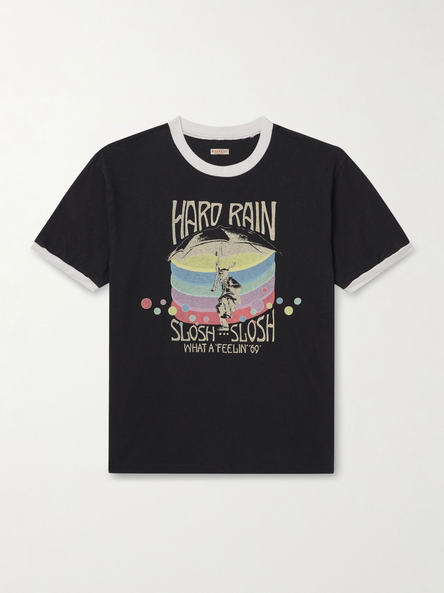 Hard Rain Sundance Printed Cotton-Jersey T-Shirt Black - 1
