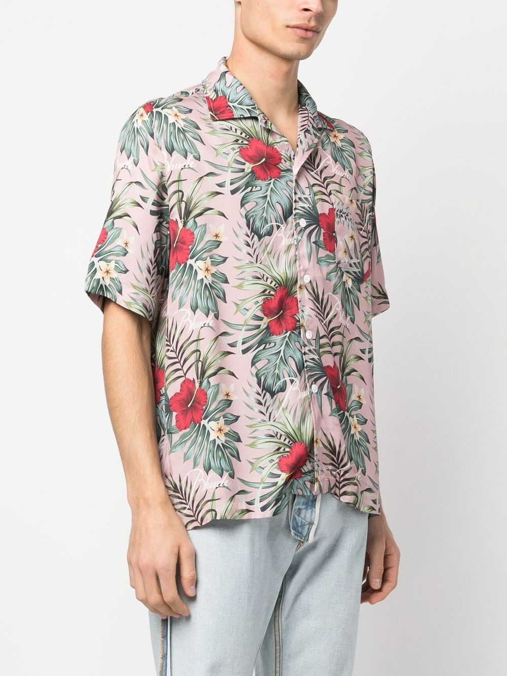 Hawaiian print bowling shirt - 3