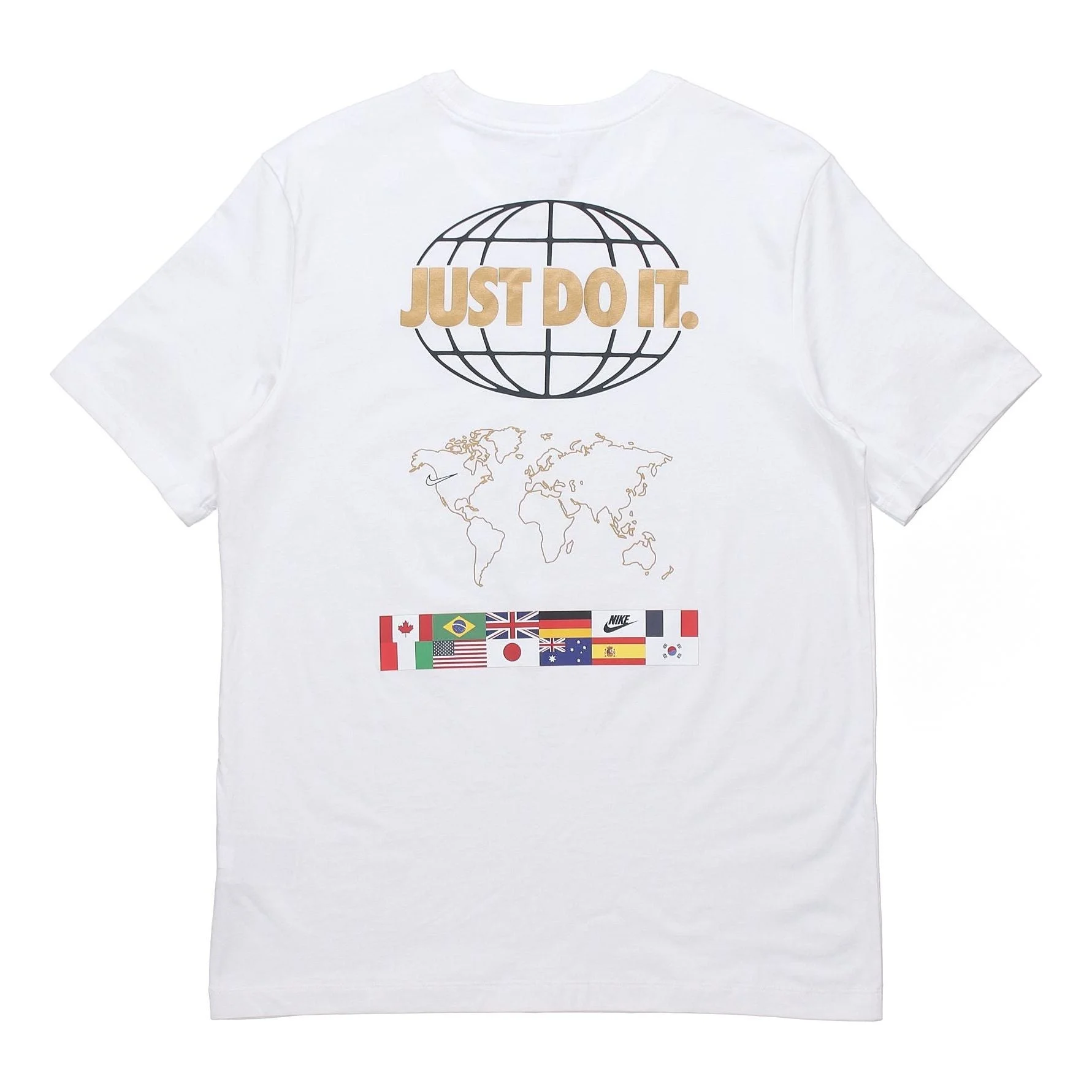 Nike Sportswear JDI Back Map National Flag Printing Short Sleeve White CT6554-100 - 1