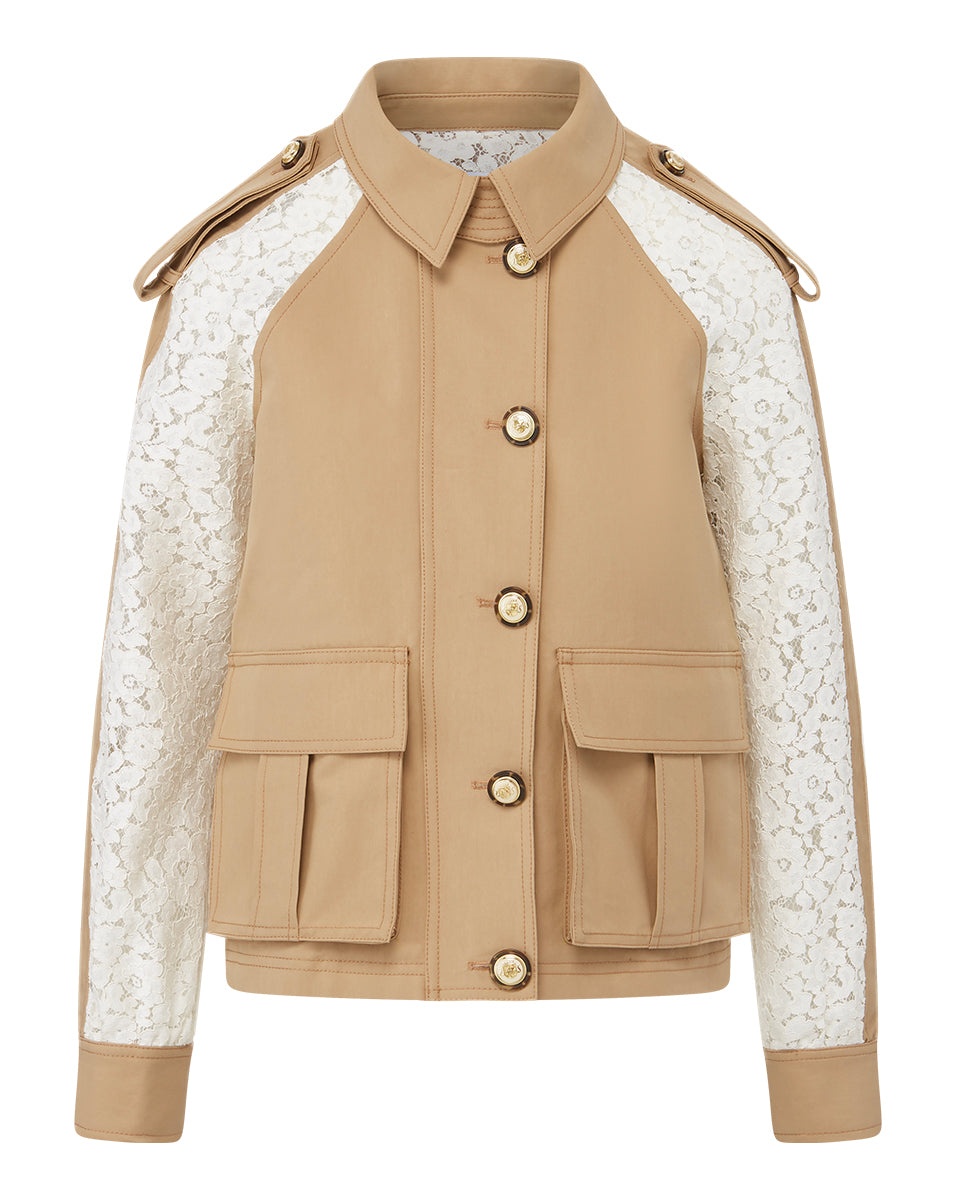 ODA MIXED-MEDIA DICKEY COAT - 1