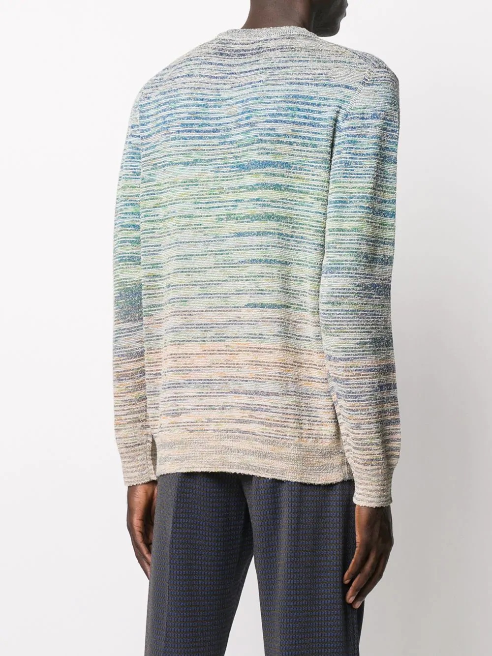 marbled-knit crew neck jumper  - 4