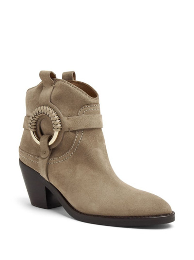 See by Chloé Hana 75mm suede ankle boots outlook