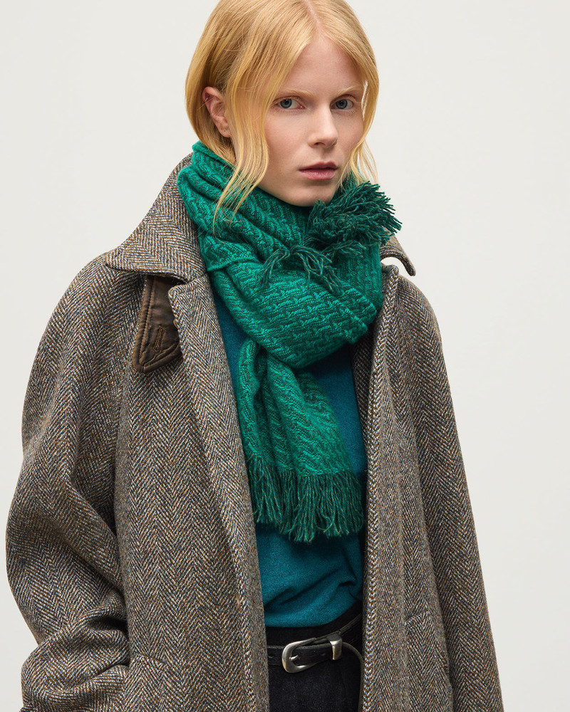 Iona Green Cashmere Scarf 3