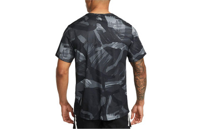 Nike Nike Dri-Fit Miler Camouflage Running T-Shirt 'Black Grey' FD4053-010 outlook