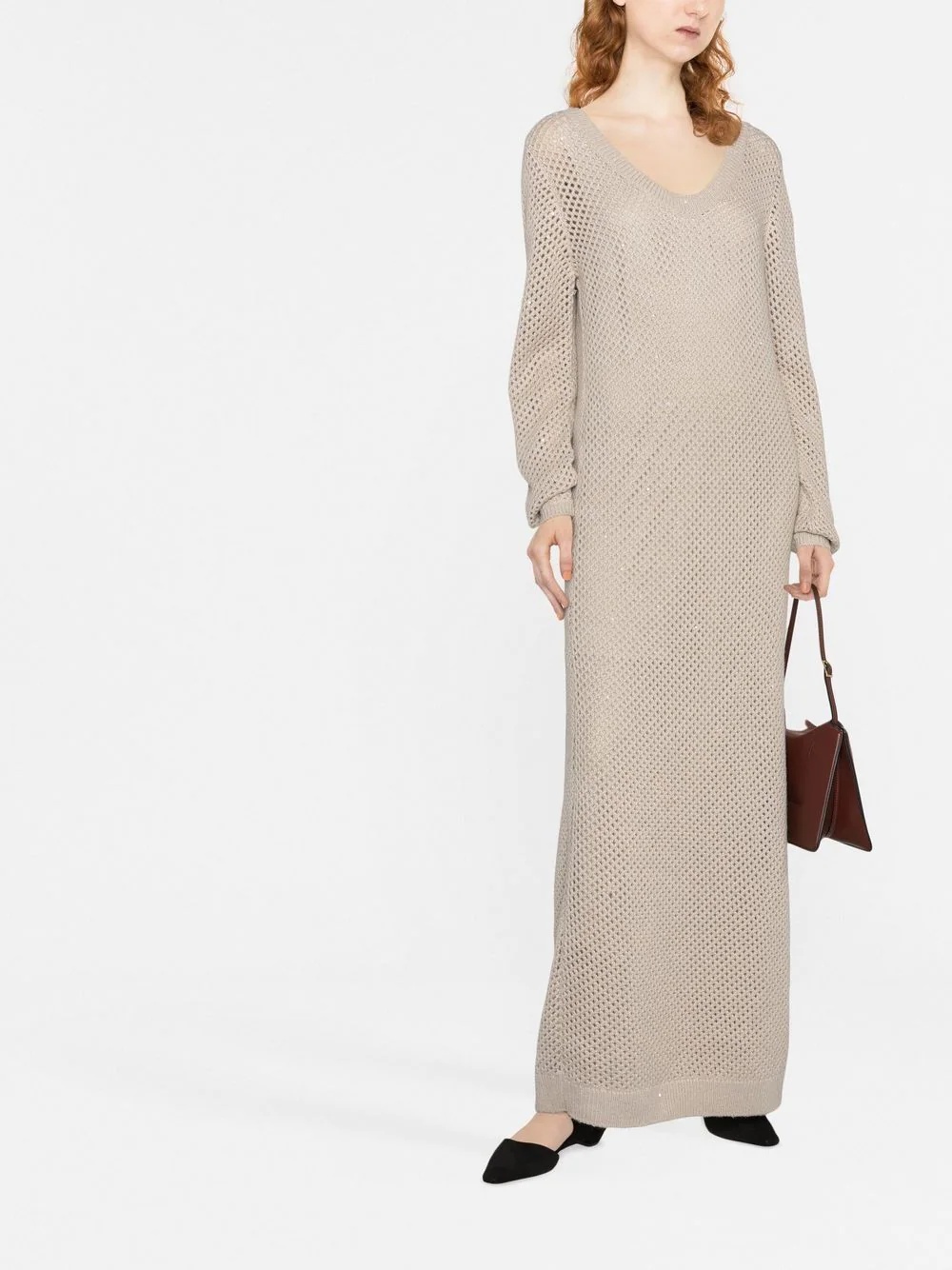 open-knit maxi dress - 2
