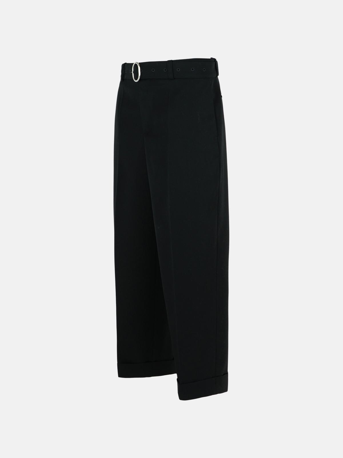 BLACK WOOL PANTS - 2