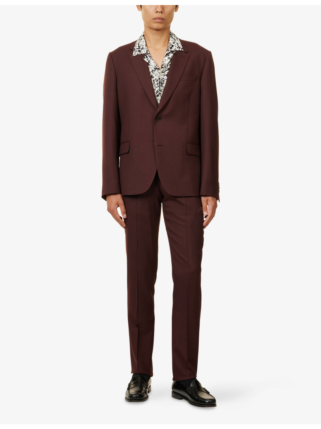 Slim-Fit Tapered-Leg Wool Trousers - 2
