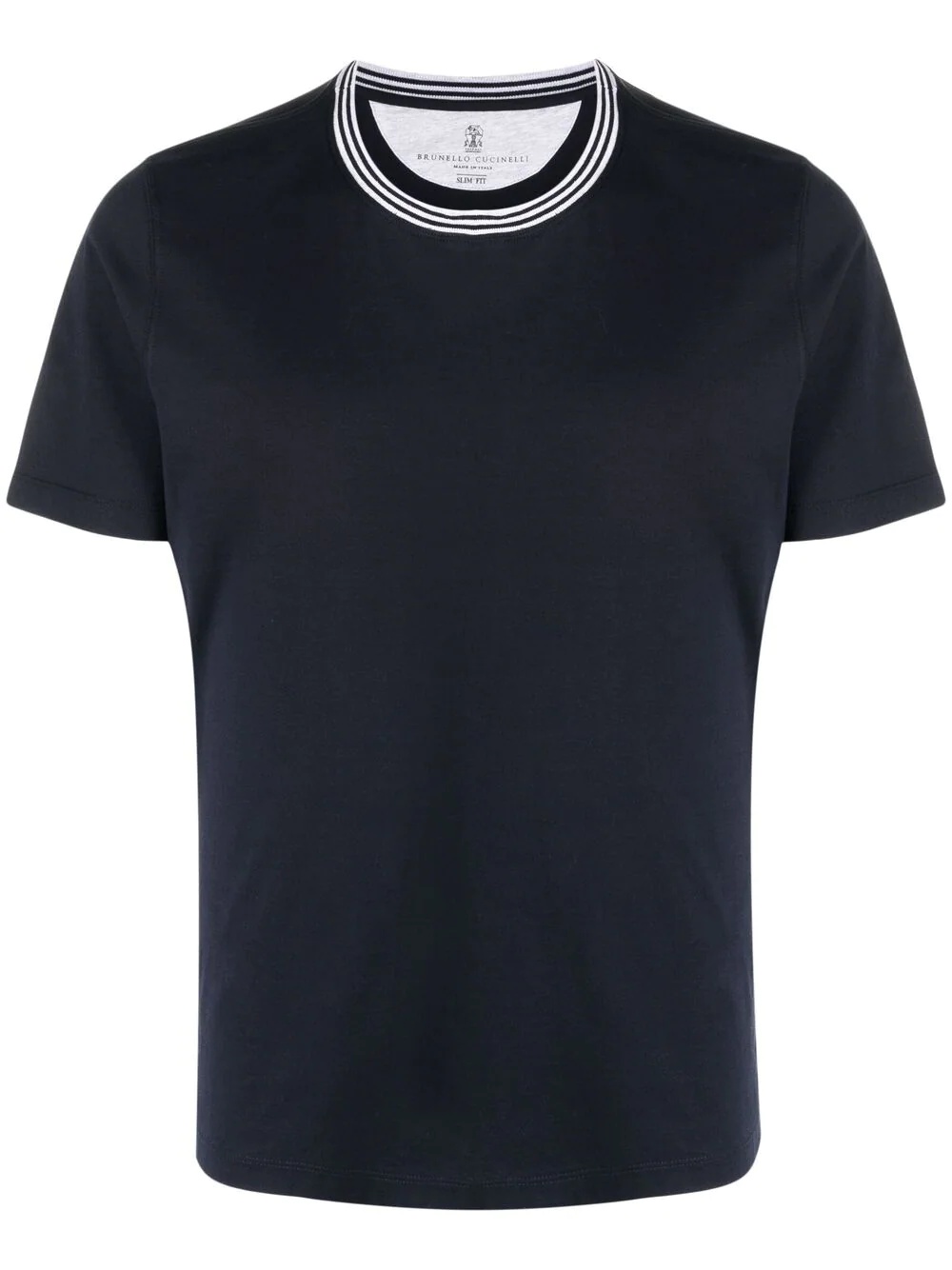 contrast-collar T-shirt - 1