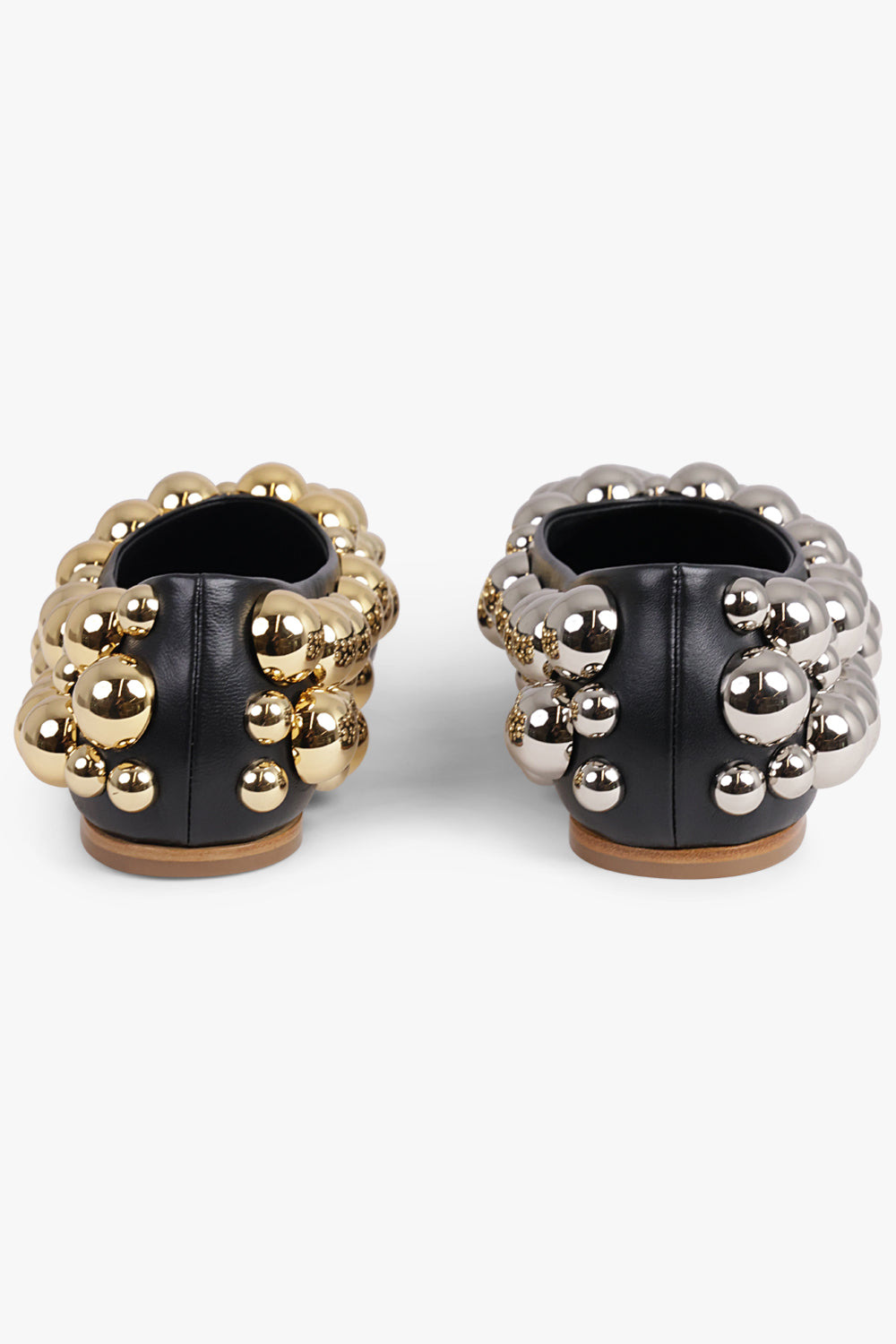 MISMATCHED DORA EMBELLISHED FLAT SLIPPER | BLACK/SILVER/GOLD - 6