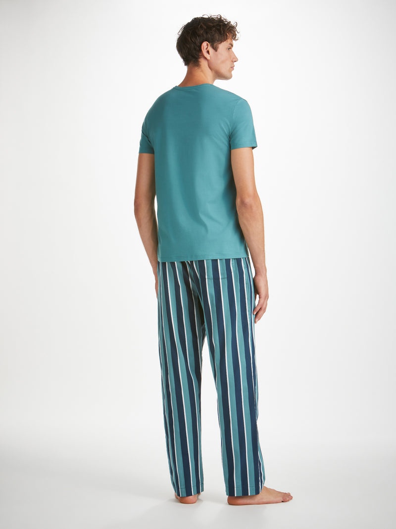 Men's Lounge Pants Royal 221 Cotton Teal - 4