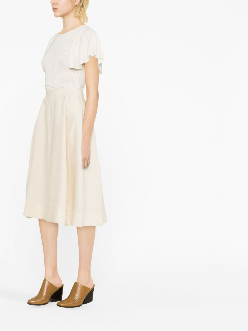 ruffled-sleeves knitted top - 3