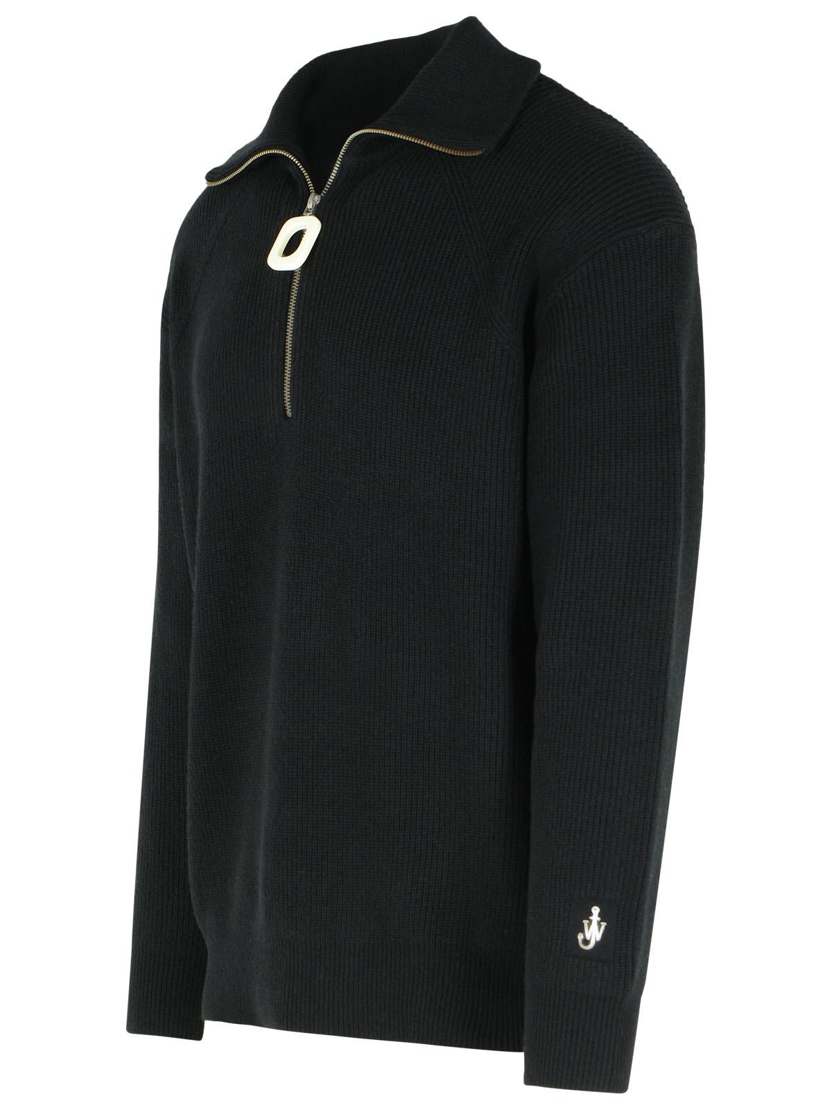 J.W. ANDERSON - Jw Anderson Black Wool Blend Turtleneck Sweater Men - 2