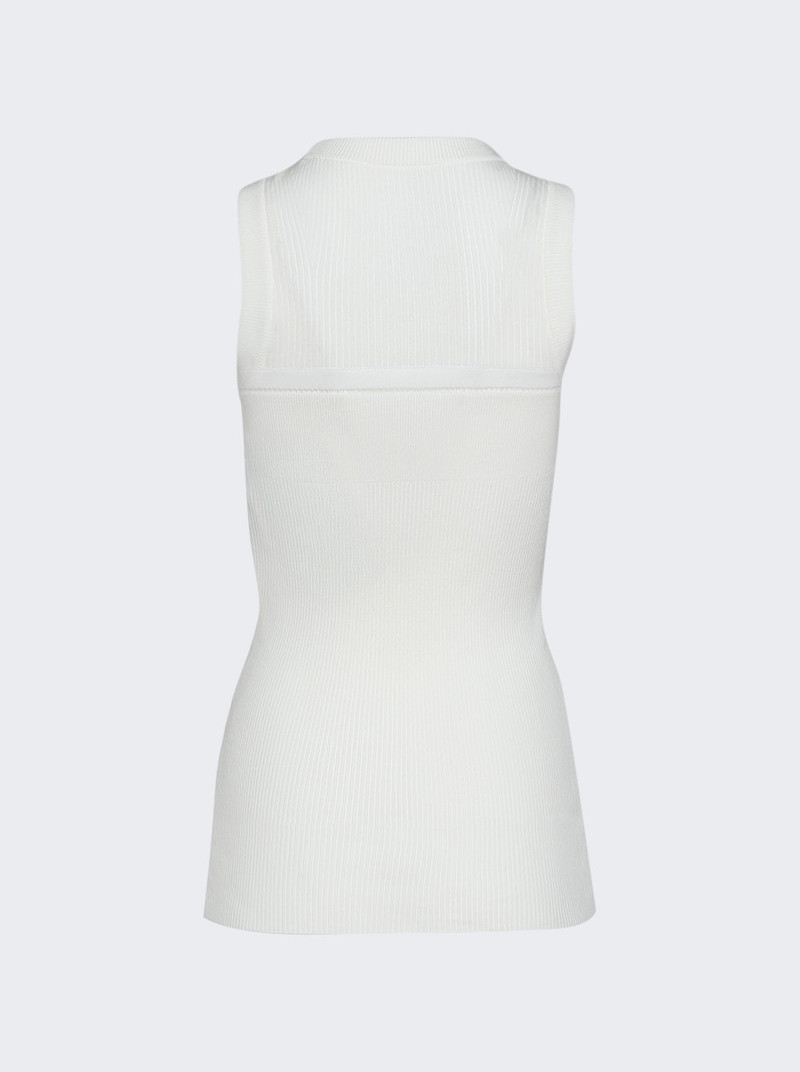 sacai Cotton Knit Tank Top Off White outlook