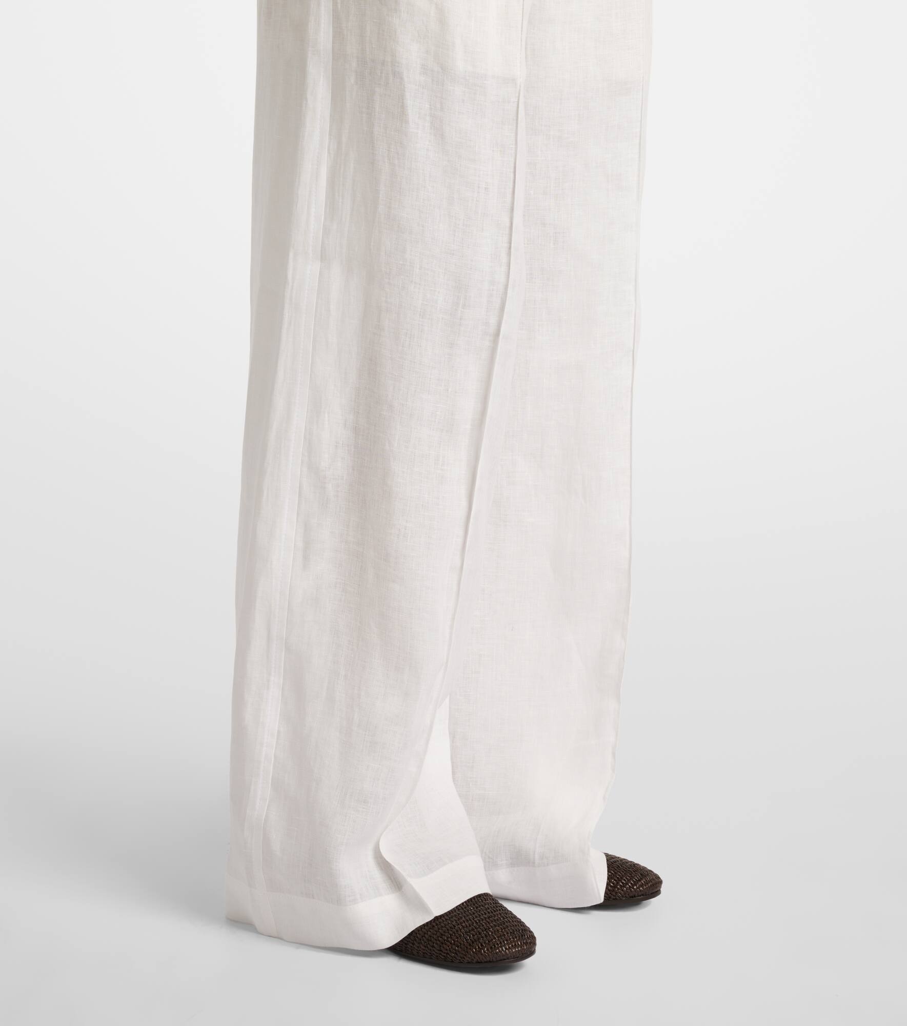 Linen wide-leg pants - 5