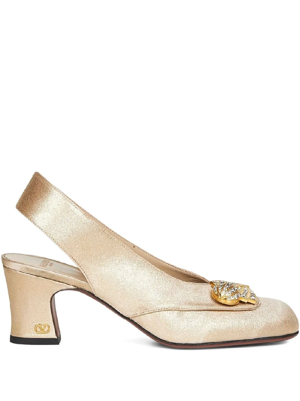 60mm Adamantine crystal-embellished slingback pumps - 1