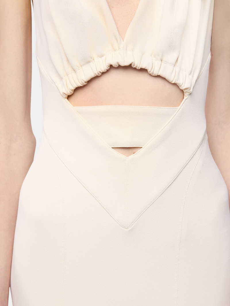 MIDI DRESS IN OFF WHITE VISCOSE JERSEY 5