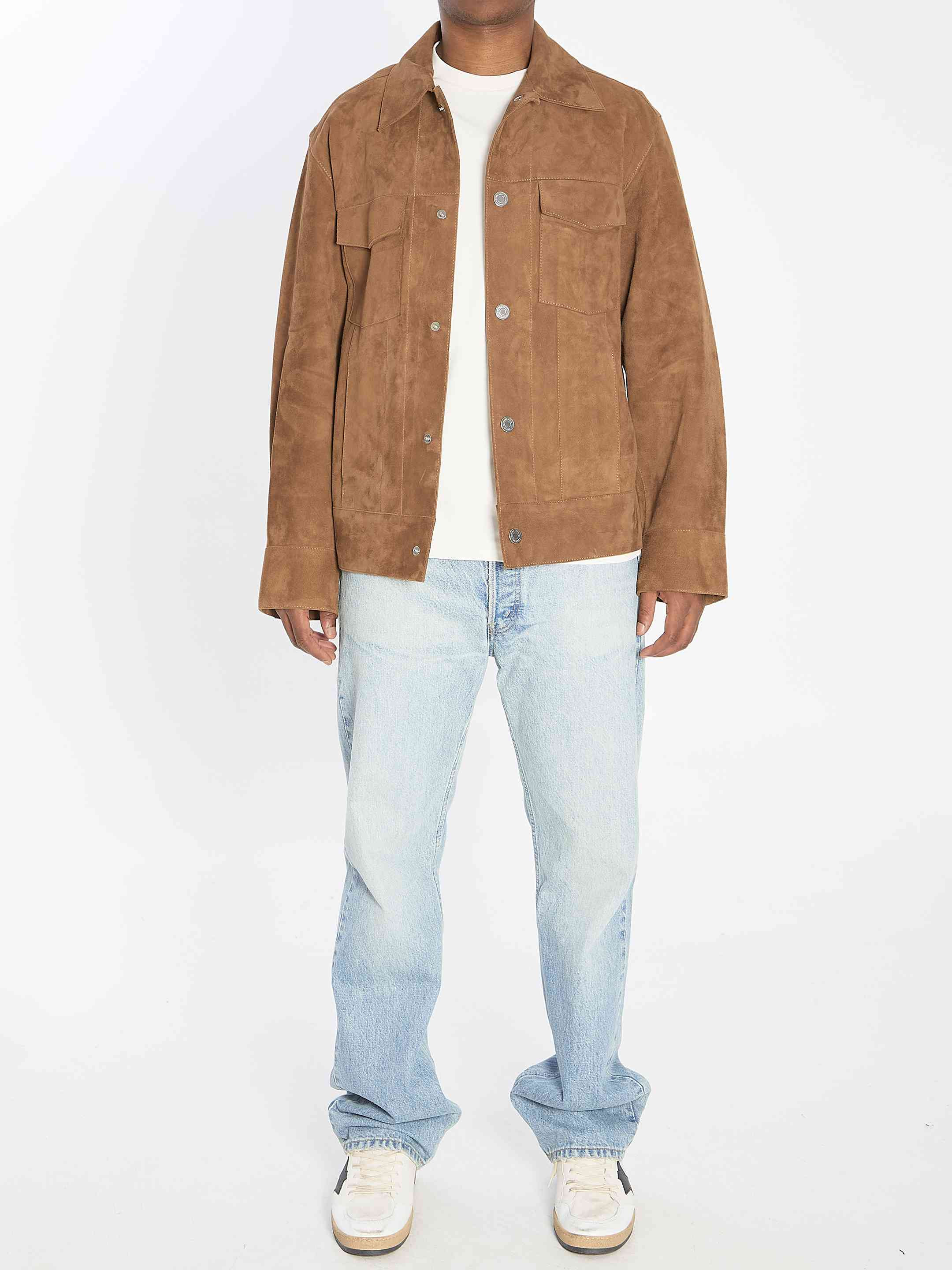 Ami Paris Men Suede Jacket - 5
