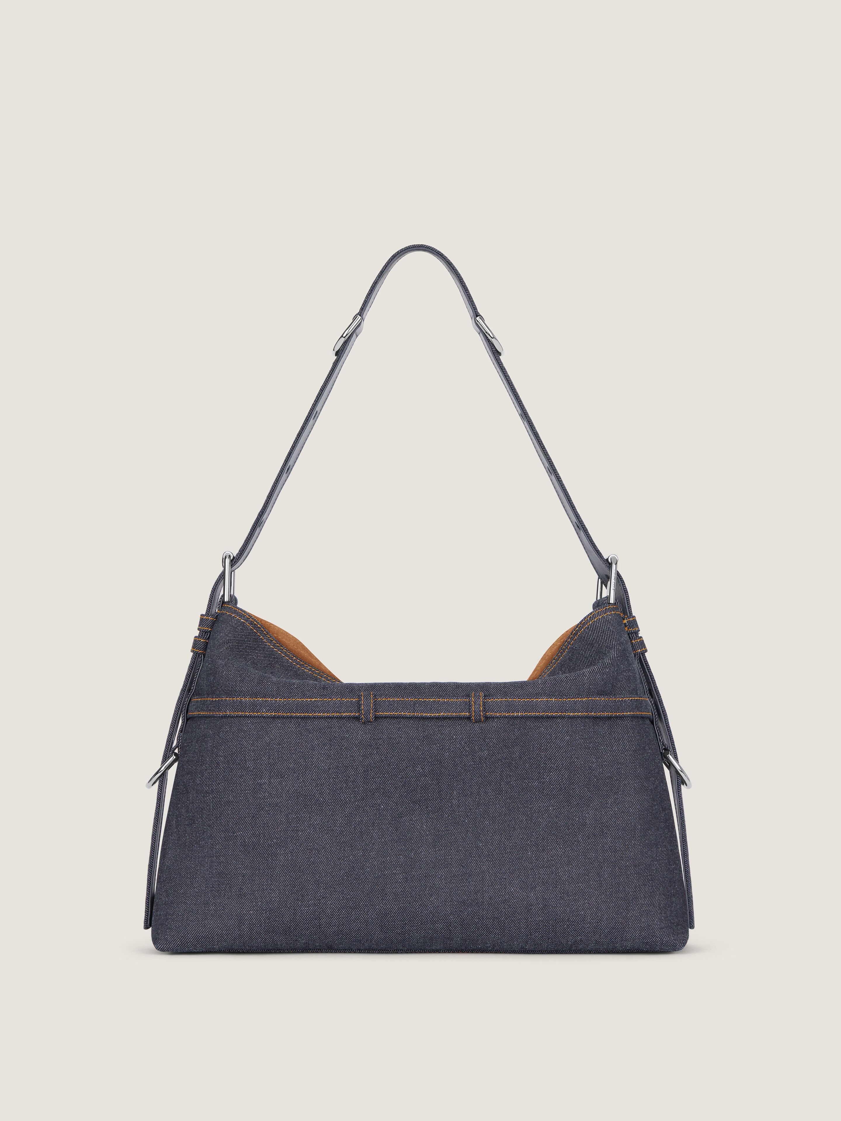 MEDIUM VOYOU BAG IN DENIM - 4